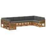 vidaXL Ensemble de canapé d'angle 7 Pièces Naturel et Anthracite