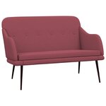 Banc banquette 110 x 76 x 80 cm tissu rouge bordeaux 02_0010509