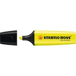 Pochette x 4 surligneurs stabilo boss original - jaune