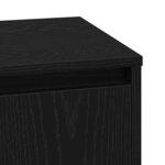 vidaXL Cabinet de chevet avec Noir 39 x 34.5 x 50 cm Bois d'ingénierie