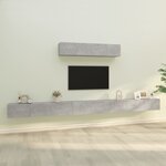 vidaXL Ensemble de meubles TV 6 Pièces Gris béton Bois d'ingénierie