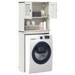 vidaXL Cabinet pour lave-linge VIGO Blanc 72 5 x 27 x 161 cm