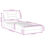 vidaXL Cadre de lit sans matelas marron foncé 90x200 cm tissu