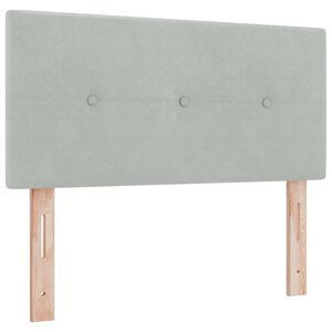 vidaXL Tête de lit LED avec bandes LED Gris clair 90 cm Velours