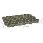 vidaXL Grilles d'herbe 16 Pièces vert 60x40x3 cm plastique