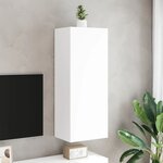 vidaXL Meuble TV mural blanc 40 5x30x102 cm bois d'ingénierie