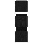 vidaXL Ensemble d'étagères murales 3 Pièces Chêne noir 40x16x14cm