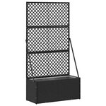 vidaXL Cache-pot de jardin Noir 70 x 30 x 135 cm Métal