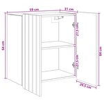 vidaXL Armoire Murale Chêne Sonoma 59 x 31 x 64 cm Bois d'ingénierie