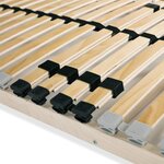 vidaXL Sommier à lattes avec 28 lattes 7 zones 90 x 200 cm