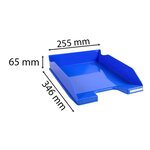 Corbeille à courrier exacompta combo 2 iderama bleu glacé - lot de 6