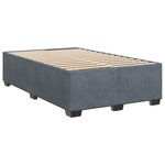 vidaXL Sommier à lattes de lit et matelas gris foncé 120x190cm velours