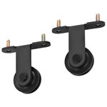 vidaXL Kit de quincaillerie de porte coulissante SKIEN 183 cm noir