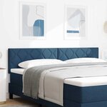 Tête de Lit LED vidaXL Design Blocs de Diamant Bleu 180 cm Tissu