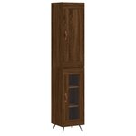 vidaXL Buffet haut Chêne marron 34 5x34x180 cm Bois d'ingénierie