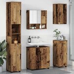 vidaXL Ensemble de mobilier de salle de bain 5 Pièces Bois ancien