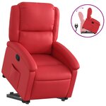 vidaXL Fauteuil inclinable Rouge Similicuir