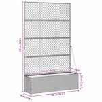 vidaXL Cache-pot de jardin Gris 105 x 30 x 170 cm Métal