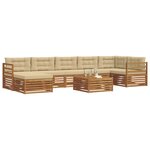 vidaXL Ensemble de canapés d'extérieur 8 Pièces Naturel et Beige