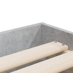 vidaXL Cadre de lit et tiroirs gris béton 90x200 cm bois d'ingénierie