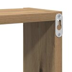 vidaXL Cube mural chêne artisanal 96 x 12 x 64 cm Bois d'ingénierie