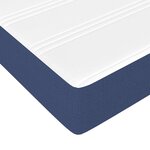vidaXL Sommier à lattes de lit avec matelas Bleu 140x190 cm Tissu