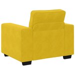 vidaXL Ensemble de canapés 3 Pièces avec coussins Jaune Velours