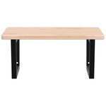 vidaXL Étagère de vasque murale acier et bois de chêne massif