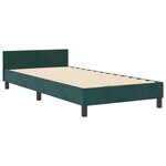 vidaXL Lit à ressorts avec tête de lit Vert foncé 80 x 200 cm Velours