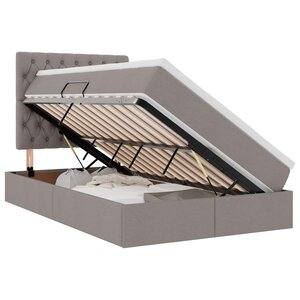 vidaXL Lit de Rangement Taupe 120 x 200 cm Cuir synthétique