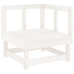 vidaXL Salon de jardin 5 Pièces blanc bois massif de pin