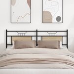 vidaXL Tête de lit chêne sonoma 180 cm bois d'ingénierie et acier