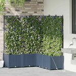 vidaXL Pots de jardin Gris 120 x 40 x 142 cm Acier