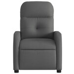 vidaXL Fauteuil inclinable électrique Gris foncé Tissu