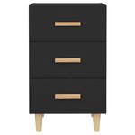Vidaxl table de chevet noir 40x40x66 cm bois d'ingénierie