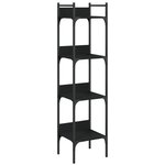 vidaXL Bibliothèque à 4 niveaux noir 35x30x138 5 cm bois d'ingénierie