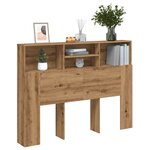 vidaXL Armoire de tête de lit chêne artisanal 140x19x103 5 cm