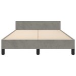 vidaXL Cadre de lit sans matelas gris clair 120x200 cm velours