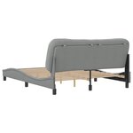 vidaXL Cadre de lit sans matelas Hvar gris clair 160x200 cm tissu