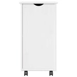 vidaXL Cabinet roulant Blanc 34 x 39 x 65 5 cm Bois de Pin Massif