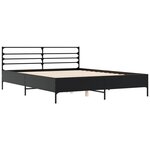 vidaXL Cadre de lit sans matelas noir 160x200 cm