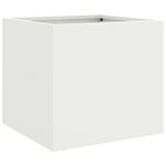 vidaXL Jardinière blanc 32x30x29 cm acier laminé à froid