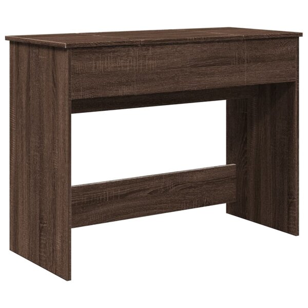 vidaXL Coiffeuse avec miroir chêne marron 100x45x76 cm