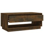 vidaXL Table basse Chêne fumé 102 5x55x44 cm Bois d'ingénierie