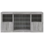 vidaXL Buffet avec lumières LED sonoma gris 142 5x37x67 cm