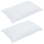 vidaXL Duvet d'été simple avec oreiller 3 Pièces Blanc Microfibre