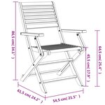 vidaXL Chaises pliables de jardin lot de 2 bois massif d'acacia