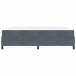 vidaXL Cadre de lit avec matelas Gris foncé 180 x 200 cm tissu