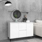 vidaXL Buffet blanc 102x35x70 cm bois d'ingénierie