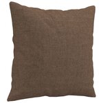 vidaXL Ensemble de canapés 3 Pièces avec coussins marron tissu